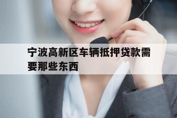 宁波高新区车辆抵押贷款需要那些东西