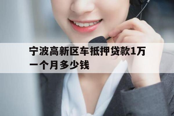宁波高新区车抵押贷款1万一个月多少钱