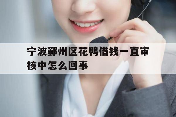 宁波鄞州区花鸭借钱一直审核中怎么回事